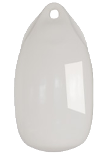 Fender druppelmodel 'Dumpy', &Oslash;150mm, L=300mm, wit (maat 1) (opblaasbaar met kogelventiel) - 059090 - 9059090
