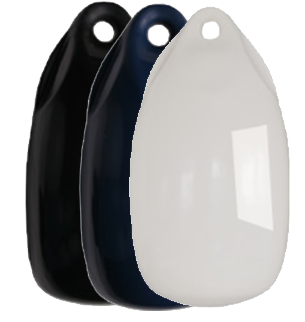 Fender druppelmodel 'Dumpy', &Oslash;180mm, L=360mm, wit (maat 2) (opblaasbaar met kogelventiel) - 059090g 1 - 9059091