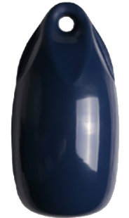 Fender druppelmodel 'Dumpy',donkerblauw &Oslash;180mm, L=360mm, (maat 2) opblaasbaar + kogelventiel - 059170 1 - 9059171