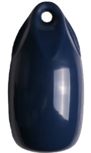 Fender druppelmodel 'Dumpy',donkerblauw &Oslash;150mm, L=300mm, (maat 1) opblaasbaar + kogelventiel - 059170 - 9059170