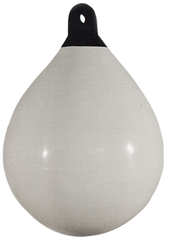 Solid Head buoy, &Oslash;350, L=480mm, wit met zwarte kop (maat 1) - 059501 72dpi - 9059501
