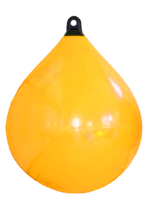Solid Head buoy, &Oslash;550, L=730mm, geel met zwarte kop (maat 3) - 059531 2 - 9059533