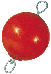 Ankerboei met doorlopende verzinkte nylon gelagerde stang met 2 ogen, &Oslash;500mm, L=860mm, rood (maat 2) - 059812 72dpi - 9059812