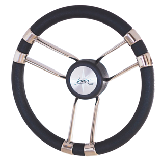 Stuurwiel Nesea ("Nautic") &Oslash;350mm RVS-Spaken, aluminium naaf, diepte 93,4mm - 062147 72dpi - 9062147