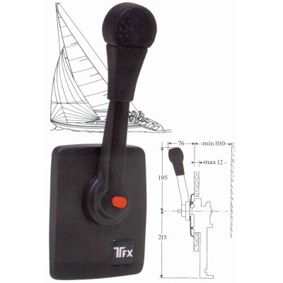 SeaStar &eacute;&eacute;nhandel motorbediening B80/S, zijmontage, voor zeilboten - 065006 72dpi - 9065006