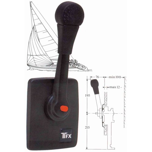 SeaStar &eacute;&eacute;nhandel motorbediening B80/S, zijmontage, voor zeilboten - 065006 72dpi - 9065006
