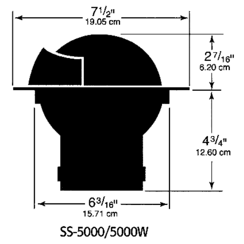 Ritchie Kompas model 'Supersport SS-5000W', 12V, inbouwkompas, roos &Oslash;127mm/5&deg;, wit - 067025 01 72dpi - 9067025