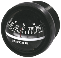Ritchie Kompas model 'Explorer V-57.2', 12V, dashboardkompas, roos &Oslash;69,9mm/5&deg;, zwart - 067030 72dpi - 9067030