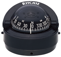 Ritchie Kompas model 'Explorer S-53', 12V, opbouwkompas, roos &Oslash;69,9mm/5&deg;, zwart - 067033 72dpi - 9067033