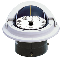 Ritchie Kompas model 'Voyager F-82W', 12V, inbouwkompas, roos &Oslash;76,2mm/5&deg;, wit - 067055 72dpi - 9067055