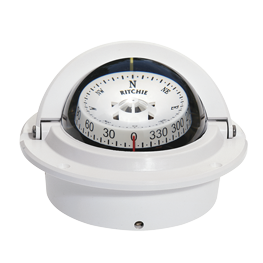 Ritchie Kompas model 'Voyager F-83W', 12V, inbouwkompas, roos &Oslash;76,2mm/5&deg;, wit - 067057 72dpi - 9067057