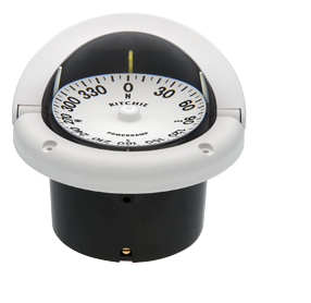 Ritchie Kompas model 'Helmsman', HF-742W, 12V, inbouwkompas, roos &Oslash;95mm/5&deg;, wit - 067077 72dpi - 9067077