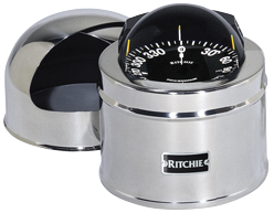 Ritchie Kompas model 'Globemaster D-515-EB', 12/24/32V, opbouw, &Oslash;127mm/2 of 5&deg;, zwart (zeil) - 067390 72dpi - 9067390