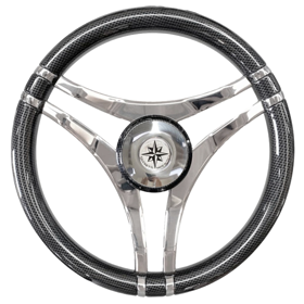 3-Dubbelspaaks RVS Stuurwiel model 29 carbon, &Oslash;=350mm - 068741 72dpi - 9068741