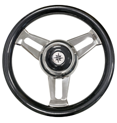 3-Dubbelspaaks RVS Stuurwiel model 31 Carbon, &Oslash;=350mm - 068751 72dpi - 9068751