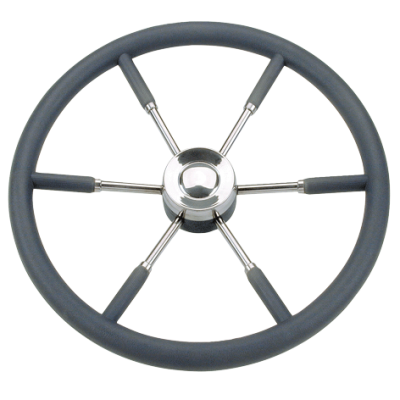 6-Spaaks stuurwiel 'Type 9' RVS met zwarte P.U. rand, &Oslash;550mm - 068945 72dpi 1 - 9068955