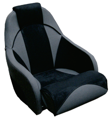 Springfield stuurstoel model Ocean 51 Flip-Up, grijze stof met zwart Alcantara - 069235 1 - 9069235