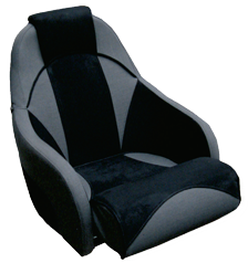 Springfield stuurstoel model Ocean 51 Flip-Up, grijze stof met zwart Alcantara - 069235 1 - 9069235