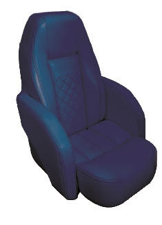 Springfield Stuurstoel model Race Pro 'Flip-Up', donkerblauw met witte stiksels - 069237 72dpi - 9069237