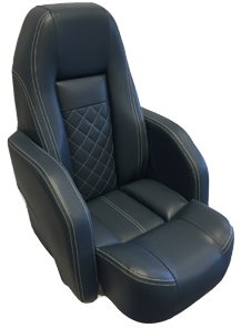 Stuurstoel model Race Pro 'Flip-Up', antraciet met witte stiksels - 069237 - 9069238