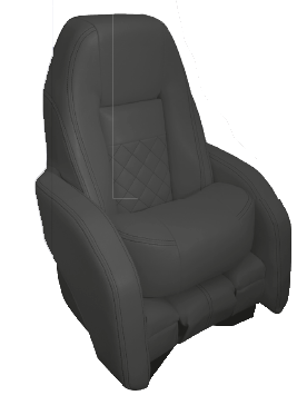Springfield stuurstoel model Race Pro 'Flip-Up', antraciet met witte stiksels - 069238 72dpi - 9069238