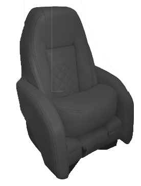 Stuurstoel model Race Pro 'Flip-Up', antraciet met witte stiksels - 069238 72dpi - 9069238
