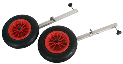 RVS transportwielenset voor rubberboot, type 'Ibis', afneembaar - 069305 72dpi - 9069305