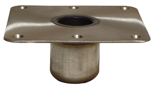 Spring-Lock serie, RVS voet 7"x7" (178x178mm), satin afgewerkt - 069477 72dpi - 9069477