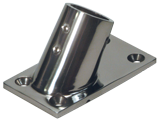 RVS Railingsteun 60&deg;, &Oslash;22,25mm met rechte voet 76x43mm - 072110 72dpi - 9072110