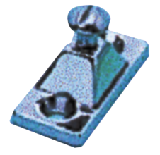 RVS Buiskap beslag zijmontage, voetplaat 51x22,25mm, schroefmaat &Oslash;6,3mm - 072165 72dpi - 9072165