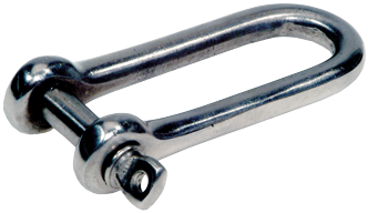 RVS D-sluiting, &Oslash;8mm - 072610 - 9072611