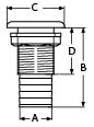 Huiddoorvoer RVS 316 met tule &Oslash;19mm (3/4") - 072695 01 1 1 - 9072697