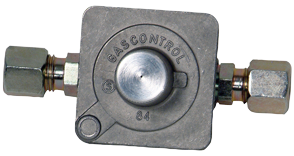 Gasstabilisator, 50mBar --> 30mBar, met 2x rechte koppeling (8 x 1/8") - 075025 72dpi - 9075025