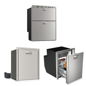 RVS inbouwkoellade 'Sea Drawer' model 'DW210RFX', 78l+104l, 12/24V, int. Compressor (2x Lade) - 075800totaal 72dpi - 9075820