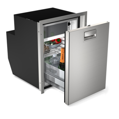 RVS inbouwkoellade met vriesvak 'Sea Drawer', model 'DW51', 51l, 12V/24V met Steellock en intern compressor koelunit - 075808 72dpi - 9075808