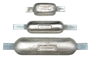 Aluminium lasstrip-anode, 390x80x290x40mm (2.2kg) - 077405 2 2 - 9077035
