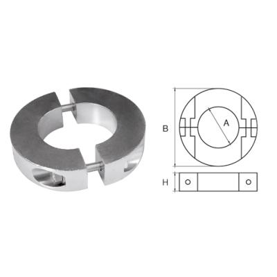 Magnesium anode voor &Oslash;30mm-as, ringvormig - 077619 1 19 - 9077951