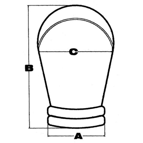 RVS Luchthapper ovaal, inclusief dekplaat (4") & deksel, A=101mm, B=254mm, C=128mm - 078127 01 72dpi - 9078127