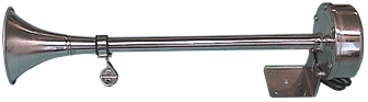 RVS elektromagnetische scheepshoorn, 1-tonig, L=400mm, 12V (115dB(A)-380Hz) - 078150 72dpi - 9078150