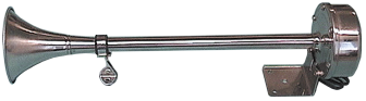 RVS elektromagnetische scheepshoorn, 1-tonig, L=400mm, 12V (115dB(A)-380Hz) - 078150 72dpi - 9078150