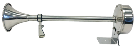RVS elektromagnetische scheepshoorn, 1-tonig, L=400mm, 12V (115dB(A)-380Hz) - 078150 - 9078150