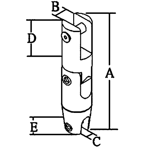 RVS Ankerkettingverbinder, A=118mm, B=14mm, C=9mm, D=38mm, E=22mm (dubbel wartelend, tot 850kg) - 078385 01 72dpi - 9078385