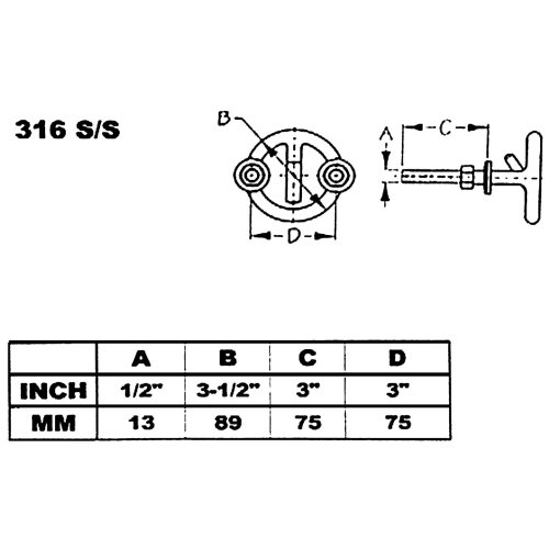 RVS waterskihaak/ring, materiaal &Oslash;12mm, schroefdraad M10 - 078396 01 72dpi - 9078396