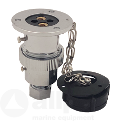 Messing-verchroomde waterdichte connector, 5A, 3-pins, compleet met deksel - 078466 72dpi 1 - 9078466