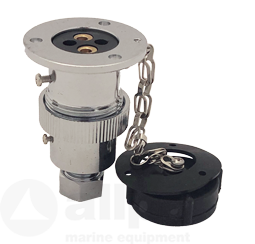 Messing-verchroomde waterdichte connector, 5A, 4-pins, compleet met deksel - 078467 72dpi 1 - 9078467