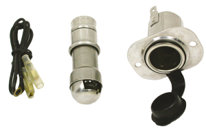 RVS Sigarettenaansteker met verlichting, plug, aansteker & kabels, ingnition 15A, solenoid 30A - 078625 72dpi - 9078625