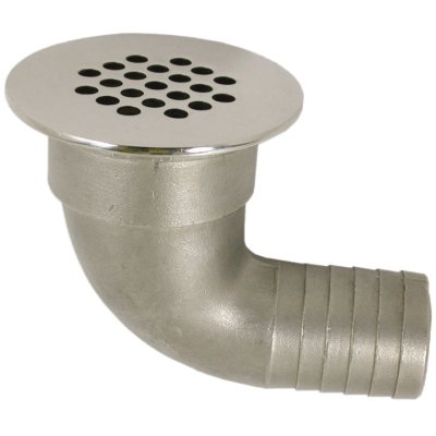 RVS afvoer 90&deg; met rooster, afm. A=16mm, B=15mm, C=36mm, D=42mm - 078685 72dpi - 9078685