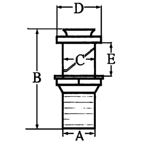 RVS uitlaat huiddoorvoer met RVS terugslagklep, &Oslash;76mm - 078702 01 72dpi - 9078702