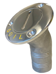 RVS Dekvuldop 'Oil', slangaansluiting &Oslash;38mm, flens &Oslash;76mm, 30&deg; model - 078714 72dpi 1 - 9078714