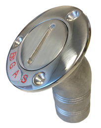RVS dekvuldop 'Gas', slangaansluiting &Oslash;38mm, flens &Oslash;76mm, 30&deg; model - 078717 72dpi 1 - 9078717